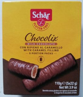 Schar chocolix gluténmentes karamellás keksz tejcsokoládéba mártva 110g