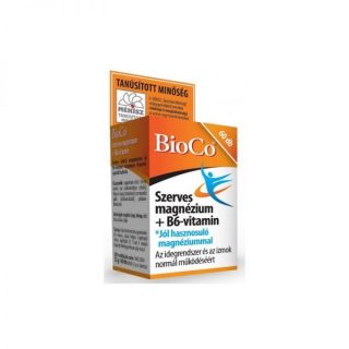 Bioco szerves magnézium b6 vitamin tabletta 60db
