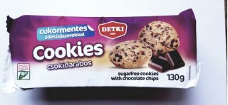 Detki cookies cukormentes keksz CSOKI DARABOKKAL 130g