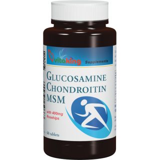 VitaKing Glükozamin + Kondroitin + MSM Komplex tabletta csipkebogyóval 60db