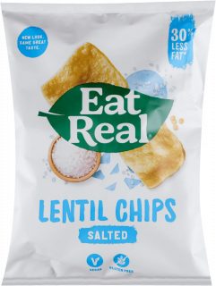 Eat real gluténmentes lencse chips tengeri sós ízű 40g