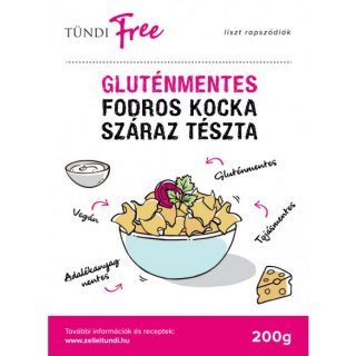 Tündi free gluténmentes tészta FODROS KOCKA 200g