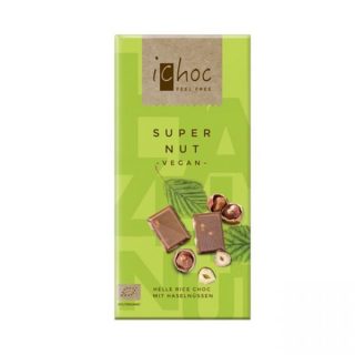 Ichoc bio szuper mogyorós csokoládé rizsitallal 80g
