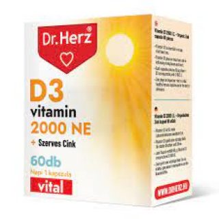 DR Herz D vitamin 2000NE +szerves cink 60 db kapszula