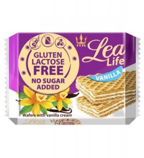 Lea Life gluténmentes - laktózmentes és hozzáadott cukormentes VANÍILÁS ostya 95g