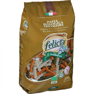 Felicia Bio rizs ORSÓ FUSILLI  trikolor gluténmentes rizstészta 500g (OÉTI:K/204/2015)