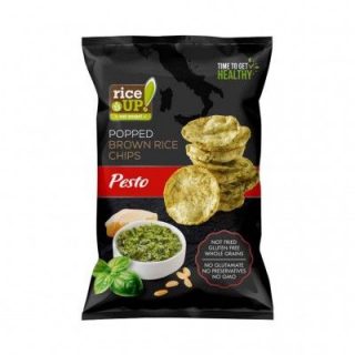 RICE UP PESTO ízű  gluténmentes barnarizs chips 60g