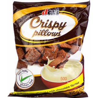 Dexi Crispy pillows gluténmentes csokoládé ízű párnák 150g