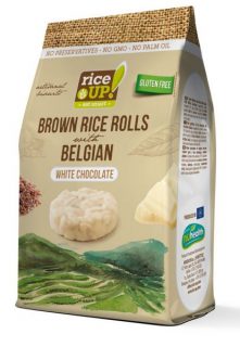 Rice UP snack FEHÉRCSOKIS puffasztott gluténmentes rizskorongok 50g