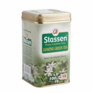 Stassen szálas jázminos zöld tea fémdobozban 100g