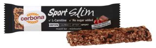 Cerbona Sport SLIM müzliszelet csokoládés-vörösáfonyás L-karnitinnel, édesítőszerekkel 35g