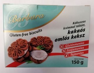 Barbara KÓKUSZOS krémmel töltött KAKAÓS OMLÓS gluténmentes keksz 150g