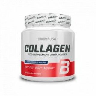 Biotech Collagen étrend kiegészítő italpor hialuronsavval FEKETEMÁLNA ÍZ 300g