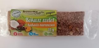 Bonetta gluténmentes kókusz szelet KAKAÓS-NARANCSOS 35g