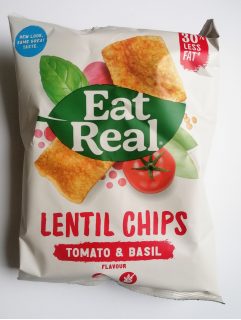 Eat real gluténmentes lencse chips paradicsom-bazsalikom ízű 40g