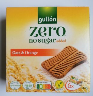 Gullón snack ZABOS-NARANCSOS keksz cukor hozzáadása nélkül 144g