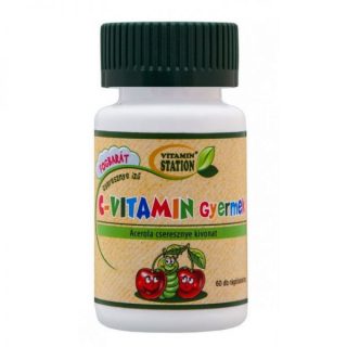 Vitamin station c-Vitamin gyermek rágótabletta cseresznye 60db