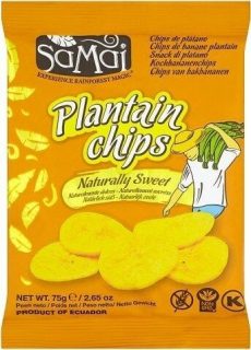 Samai plantain főzőbanán gluténmentes chips NATÚR ÉDES 75g