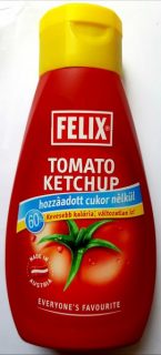 Felix ketchup hozzáadott cukor nélkül 435g