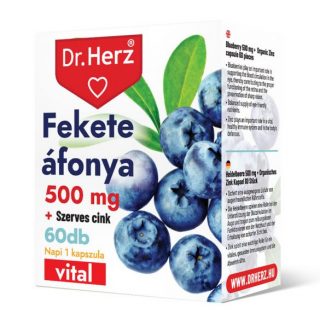 Dr.Herz Fekete áfonya 500 mg + Szerves Cink 60 db kapszula