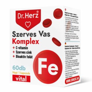 DR Herz Szerves Vas Komplex + Cink+Folát  60 db kapszula