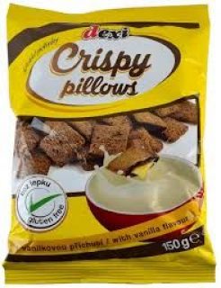 Dexi Crispy pillows gluténmentes vanília ízű párnák 150g
