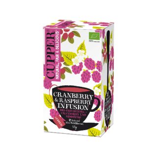 Cupper bio koffeinmentes áfonya-málna tea 20 db 50g