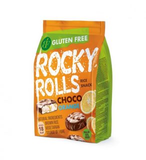 Rocky Rolls puffasztott rizskorong NARANCS ízű étbevonatban 70g