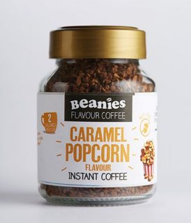 Beanies karamell-popcorn ízű instant kávé 50g