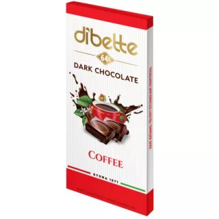 Dibette kávé krémmel töltött étcsokoládé fruktózzal  80g
